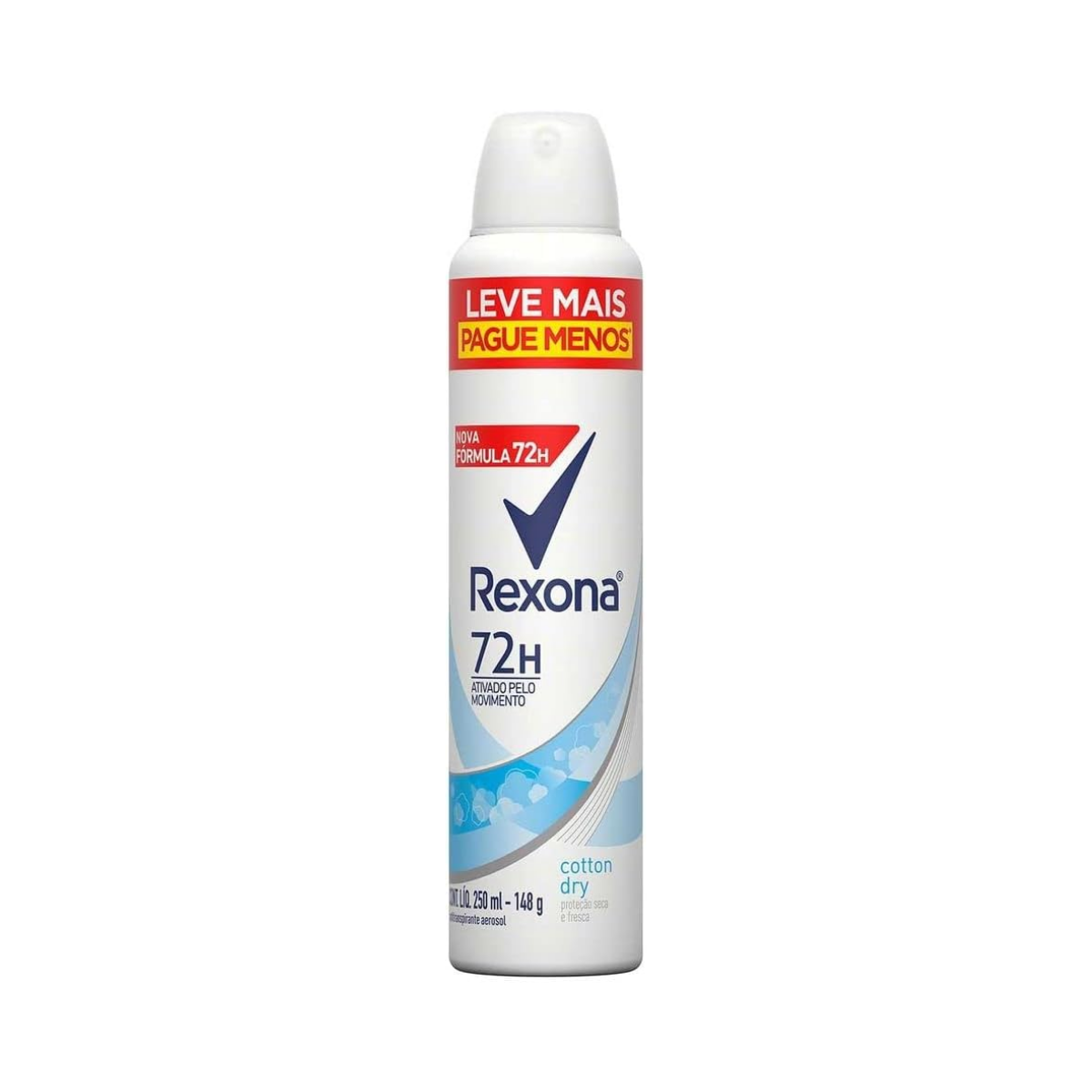 Desodorante Antitranspirante Feminino Rexona Motionsense cotton dry, aerossol,250mL